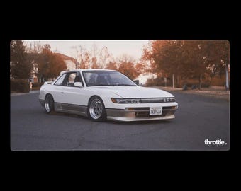 Nissan S13 240sx gamingmuismat #001 - grote en XL verlengde autobureaumat - antislip auto-ontwerp - soepele precisiebediening