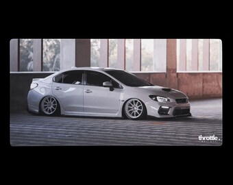 Subaru WRX-gamingmuismat #004 - grote en XL verlengde autobureaumat - antislip auto-ontwerp - soepele precisiebediening