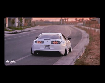 Toyota Supra Mk4 gamingmuismat #003 - grote en XL verlengde autobureaumat - antislip auto-ontwerp - soepele precisiebediening