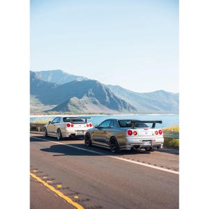Nissan GT-R R34 Skyline High Resolution Car Poster #027 - High Resolution Wall Art- Home Decor - Perfect Gift - No AI