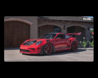 Porsche 911 GT3 RS Gaming Mouse Pad #005 - Large & XL Extended Car Desk Mat - Non-Slip Automotive Design - Smooth Precision Control