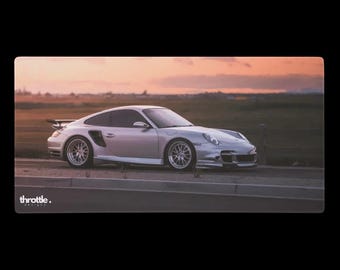 Porsche 911 Turbo gamingmuismat #001 - grote en XL verlengde autobureaumat - antislip auto-ontwerp - soepele precisiebediening