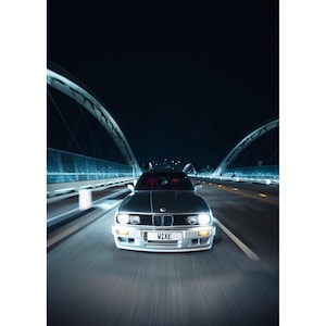 BMW Inspired E30 Euro Car Wall Art Poster High Resolution Perfect for Car Lovers