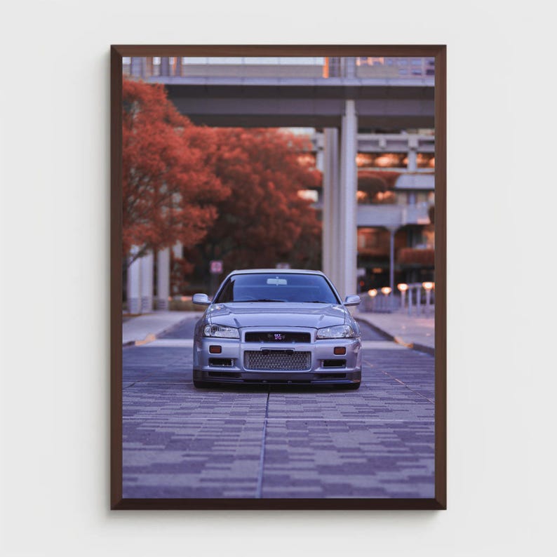 Nissan GTR R34 Skyline Automotive Car Poster 001 8k Ultra Resolution ...