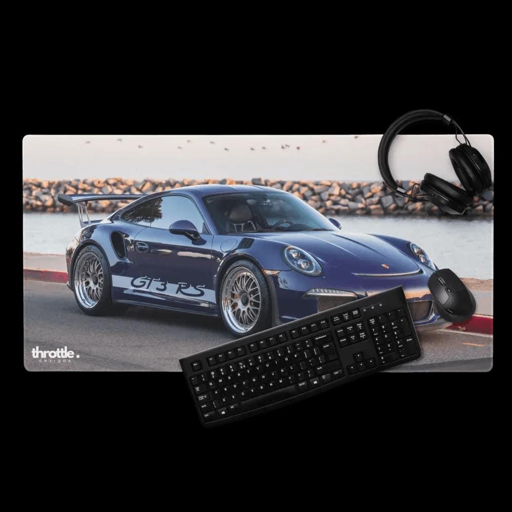 Porsche 911 GT3 RS Gaming Mouse Pad #001 - Large & XL Extended Car