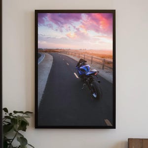 Yamaha R1 Motorcycle Poster #023 - High Resolution Wall Art- Home Decor - Perfect Gift - No AI