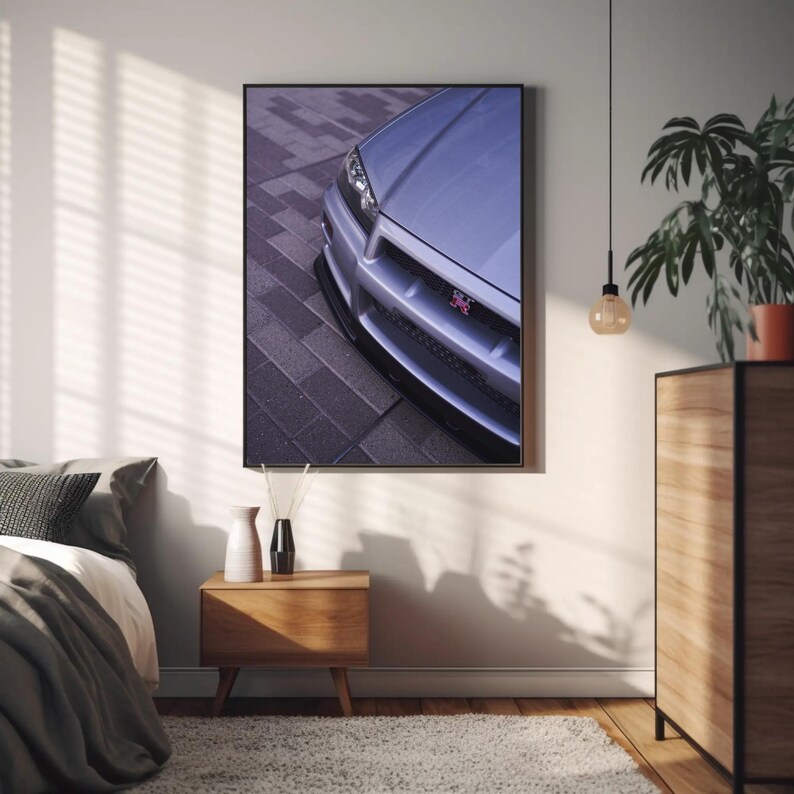 Nissan GTR R34 Skyline Automotive Car Poster #004 - 8k+ Ultra ...