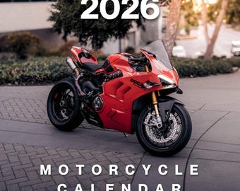 Motorkalender 2026 – Sportbikes & Supersports-editie, wandkalender motor, cadeau voor rijders, decor garage of mancave – versie 2