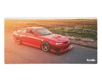 Nissan S14 240sx Gaming Mouse Pad #003 - Large & XL Extended Car Desk Mat - Non-Slip Automotive Design - Smooth Precision Control