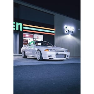 Nissan GTR R32 Skyline Automotive Car Poster #002 - High Resolution Wall Art- Home Decor - Perfect Gift - No AI