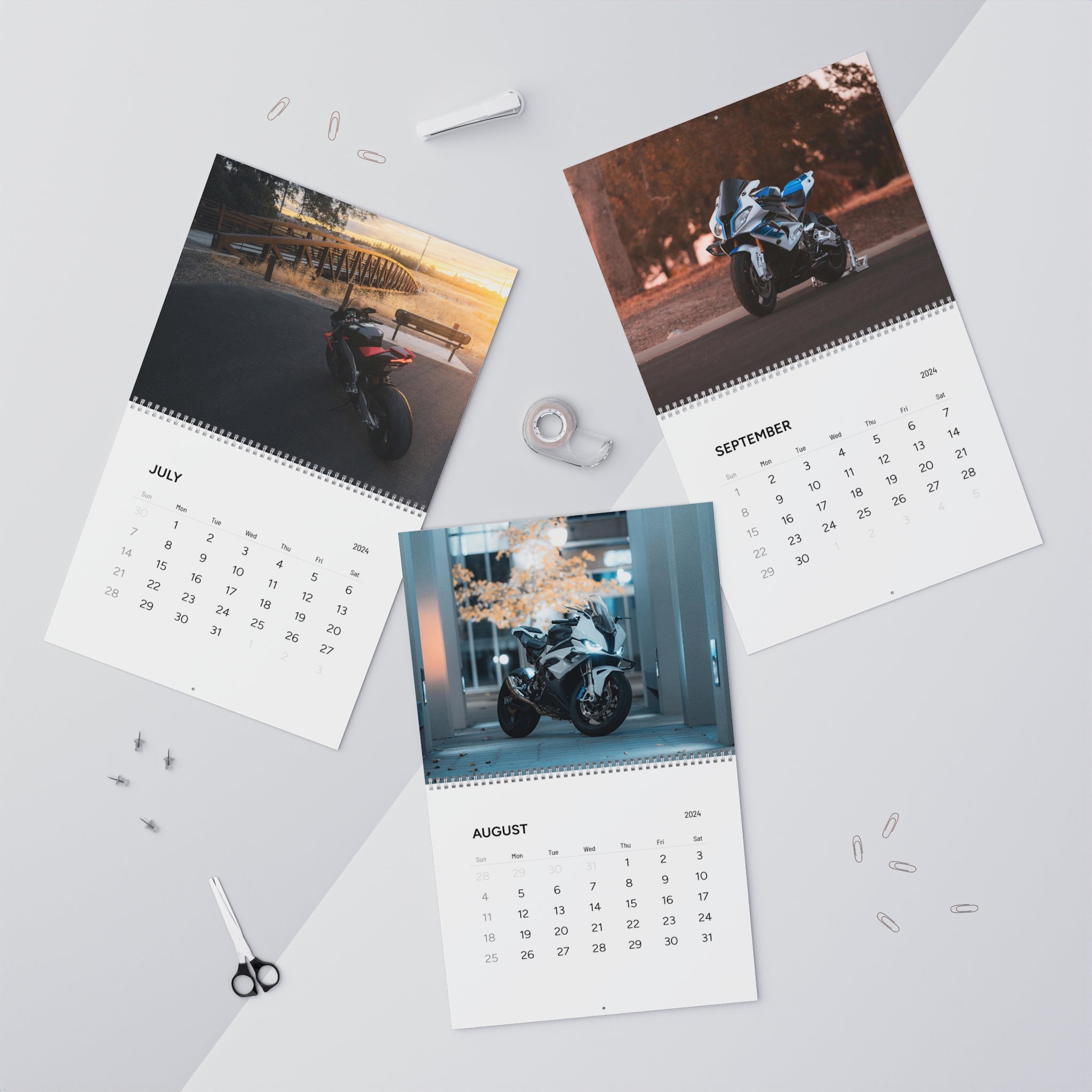 2024 Motorcycle Sportbike Calendar BMW S1000RR, Yamaha R1, Aprilia RSV4