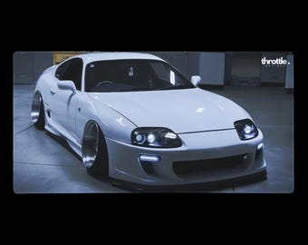 Toyota Supra Mk4 gamingmuismat #008 - grote en XL verlengde autobureaumat - antislip auto-ontwerp - soepele precisiebediening