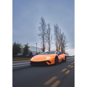 Lamborghini Huracan Automotive Car Poster #051 - 8k+ Ultra Resolution Wall Art- Home Decor - Stunning Quality