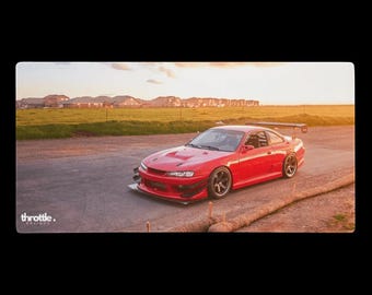Nissan S14 240sx Gaming Mouse Pad #002 - Large & XL Extended Car Desk Mat - Non-Slip Automotive Design - Smooth Precision Control