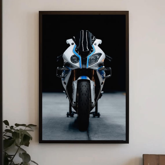 BMW S1000RR HP4 Motorcycle Poster #013 - High Resolution Wall Art