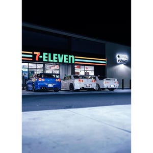 Nissan GTR R32 and R34 Skyline Automotive Car Poster #001 - High Resolution Wall Art- Home Decor - Perfect Gift - No AI