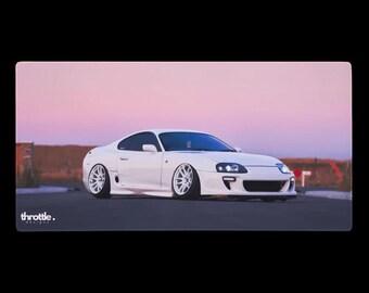 Toyota Supra Mk4 gamingmuismat #004 - grote en XL verlengde autobureaumat - antislip auto-ontwerp - soepele precisiebediening
