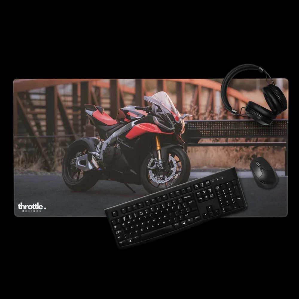 Tappetino per mouse con motivo floreale giapponese, XXL, 89 x 40 cm, arte estetica minimalista bianco corallo rosa fiore esteso grande tappetino per mouse da gioco tappetino per tastiera scrivania