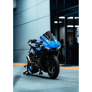 Yamaha R1 Motorcycle Poster #010 - High Resolution Wall Art- Home Decor - Perfect Gift - No AI