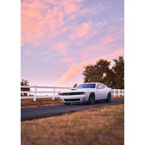Dodge Challenger Automotive Car Poster #007 - 8k+ Ultra Resolution Wall Art- Home Decor - Stunning Quality
