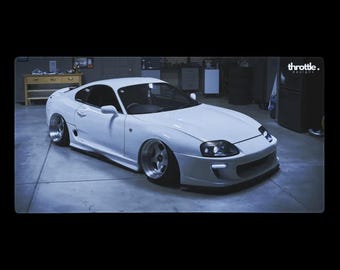Toyota Supra Mk4 gamingmuismat #007 - grote en XL verlengde autobureaumat - antislip auto-ontwerp - soepele precisiebediening