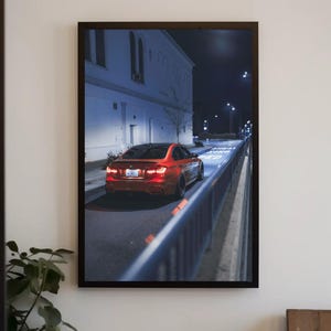 BMW F80 M3 Automotive Car Poster #003 - High Resolution Wall Art- Home Decor - Perfect Gift - No AI