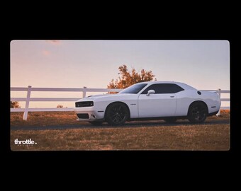 Dodge Challenger-gamingmuismat #002 - grote en XL verlengde autobureaumat - antislip auto-ontwerp - soepele precisiebediening