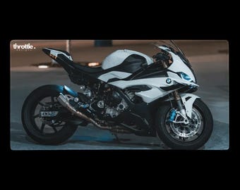 BMW Inspired S1000RR Gaming Mouse Pad #047 - Large & XL Extended Desk Mat - Non-Slip Motorcycle Design - Smooth Precision Control
