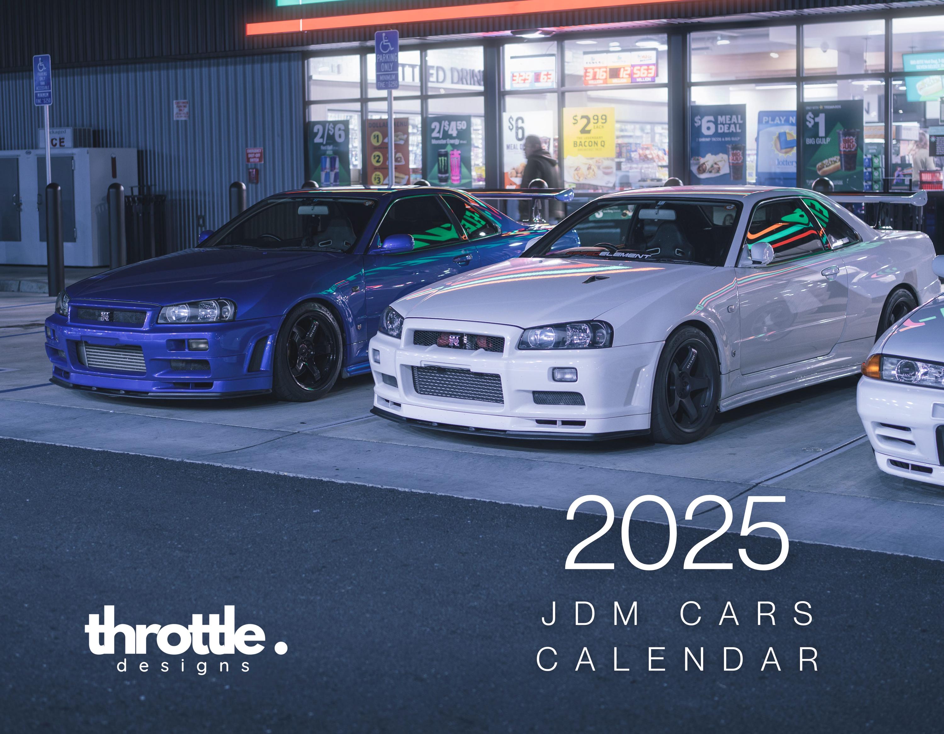 2025 JDM Automotive Car Calendar V2 - Nissan GTR Edition