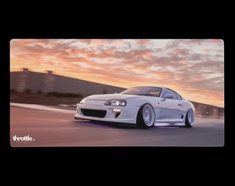 Toyota Supra Mk4 gamingmuismat #002 - grote en XL verlengde autobureaumat - antislip auto-ontwerp - soepele precisiebediening