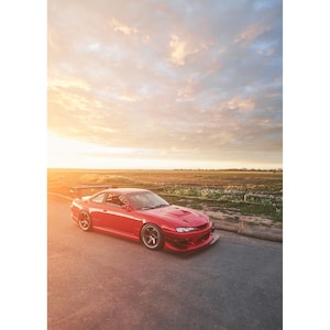 Nissan 240sx S14 Kouki Automotive Car Poster #004 - 8k+ Ultra Resolution Wall Art- Home Decor - Stunning Quality
