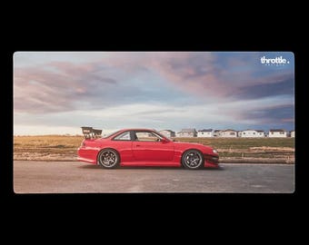 Nissan S14 240sx Gaming Mouse Pad #004 - Large & XL Extended Car Desk Mat - Non-Slip Automotive Design - Smooth Precision Control