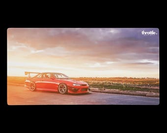 Nissan S14 240sx Gaming Mouse Pad #001 - Large & XL Extended Car Desk Mat - Non-Slip Automotive Design - Smooth Precision Control