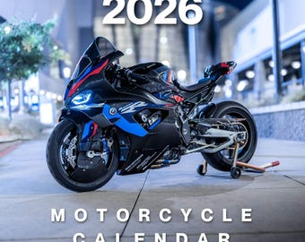 Motorkalender 2026 – Sportbikes & Supersports-editie, wandkalender motor, cadeau voor rijders, garage of mancavedecor