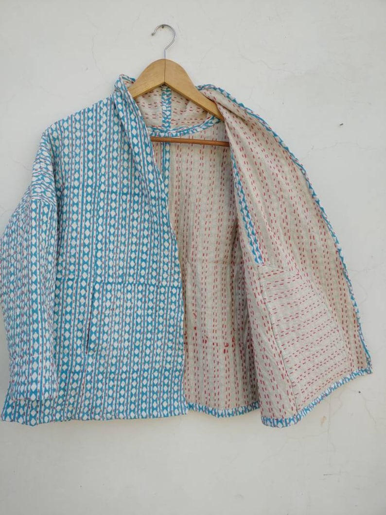 Kimono jacket /& coats women wear gift for her kantha short kimono indigo color Boho,indigo