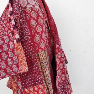 Indian Handmade Quilted Patchwork Kantha Jacket & Kimono - Etsy