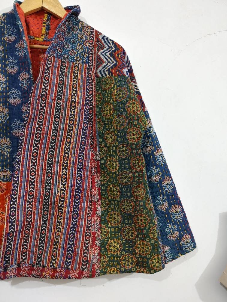 Kimono Jacket & Coats Women Wear Gift for Her Kantha Short - Etsy