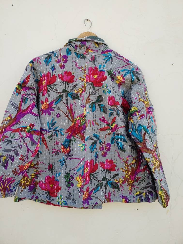 Kimono Jacket & Coats Women Wear Gift for Her Kantha Short | Etsy