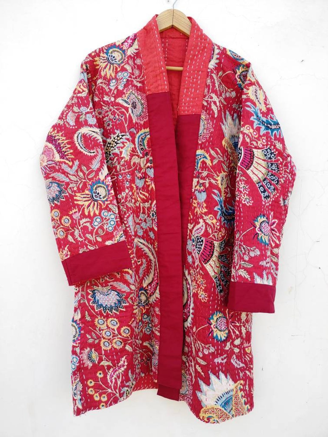 Kimono, Jacket & Coats Women Wear Gift for Her Kantha Short Kimono ...
