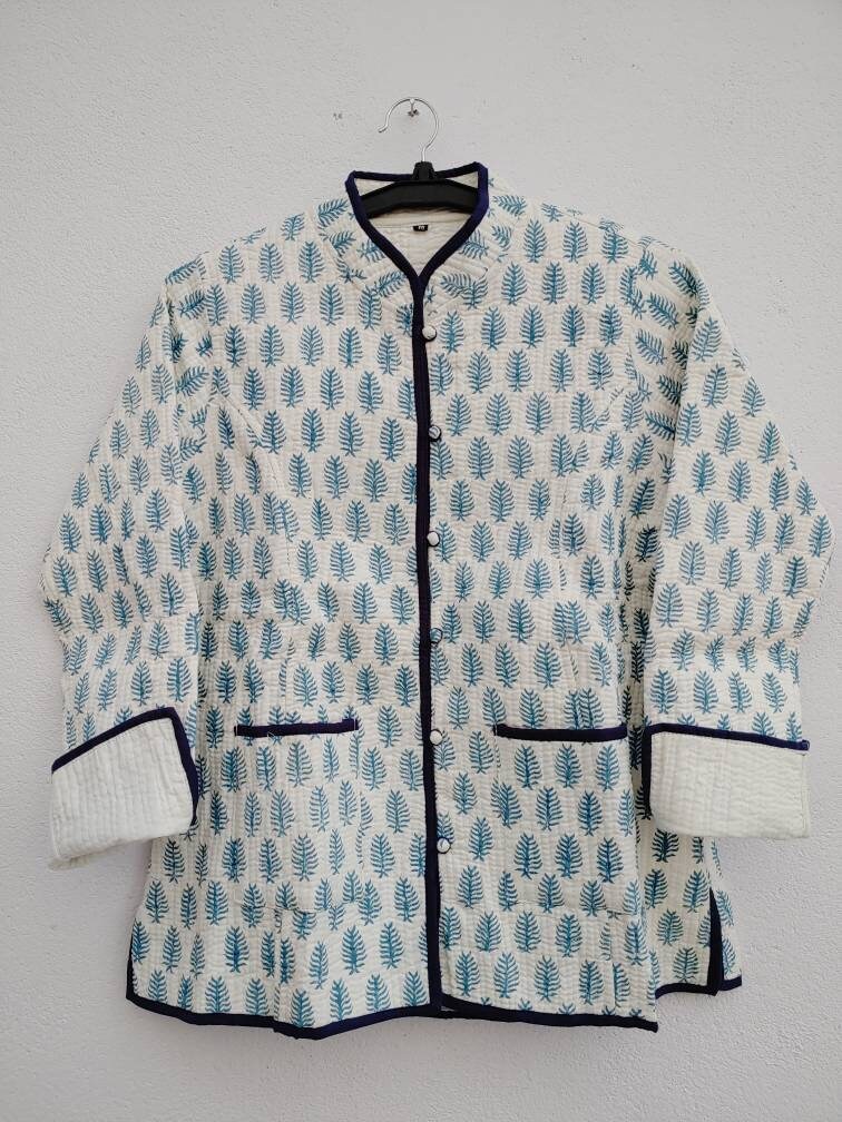 Indian Hande Made Cotton Quilted Jacket Reversible Kimono - Etsy
