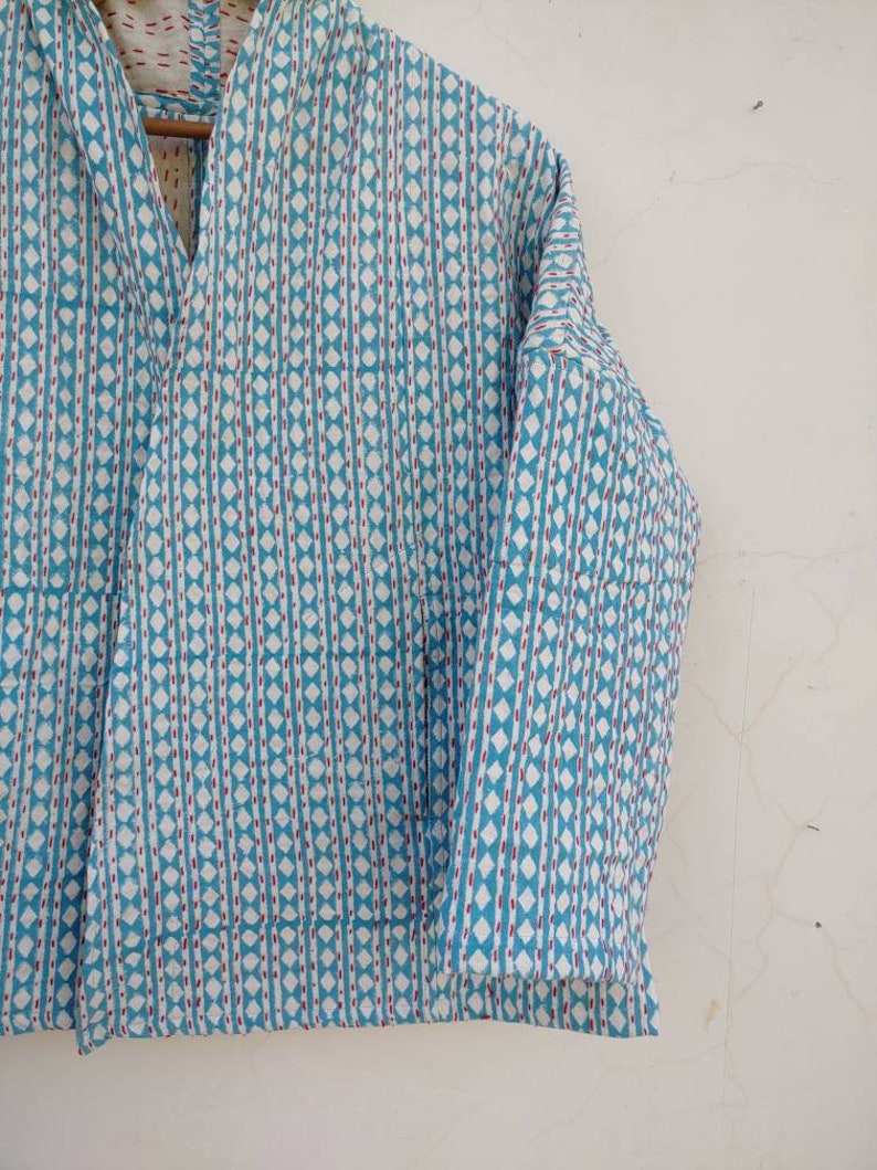 Kimono jacket /& coats women wear gift for her kantha short kimono indigo color Boho,indigo