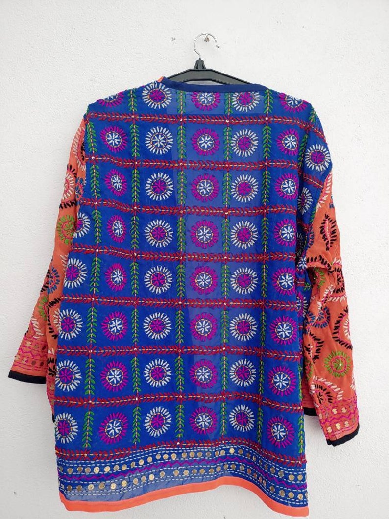 Phulkari Kimono Jacket Indian Handmade Women Wear - Etsy