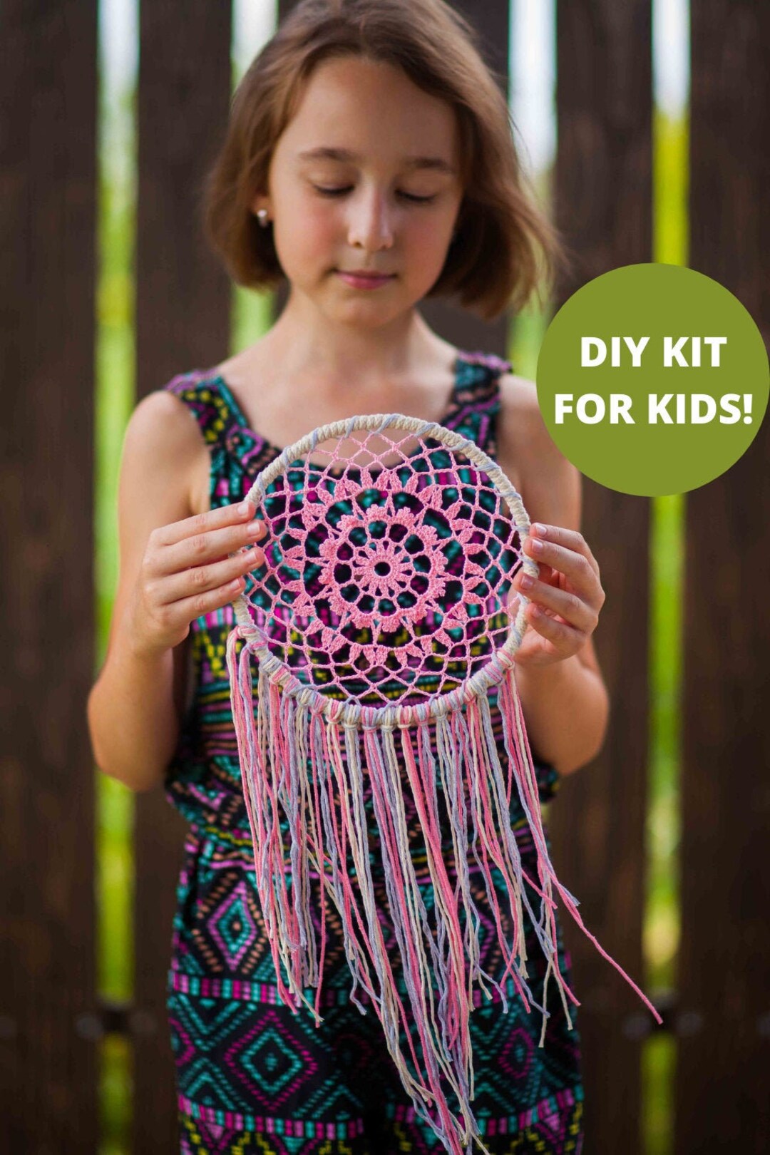 Girl Craft Kits, Pink Dreamcatcher, Diy Craft Kit Kids, Dream Catcher