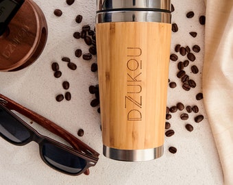 Coffee Mug | Bamboo Steel Tumbler | 450 ml | Double Layered Insulation | Travel Friendly