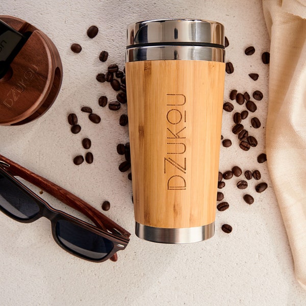 Coffee Mug | Bamboo Steel Tumbler | 450 ml | Double Layered Insulation | Travel Friendly