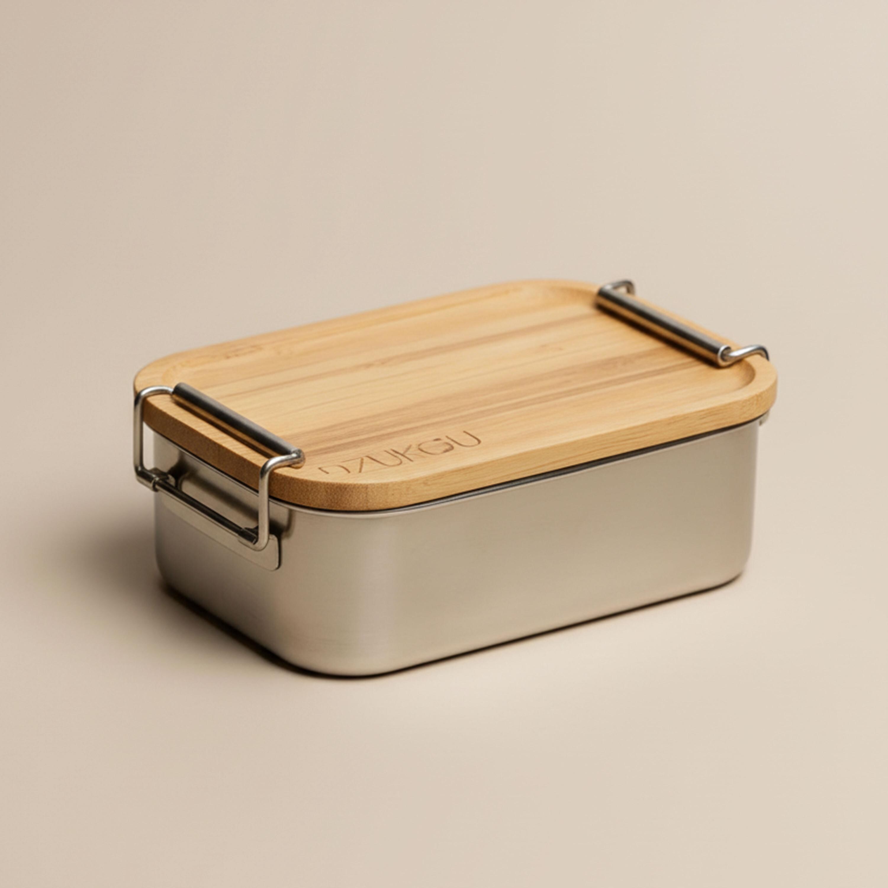 Eco-friendly Stainless Steel Bento Box | Bamboo Lid, 800ml - Etsy