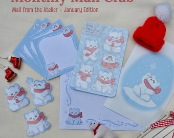 Sticker maandelijkse briefpapier Mail Club - Mail from the Atelier - editie januari