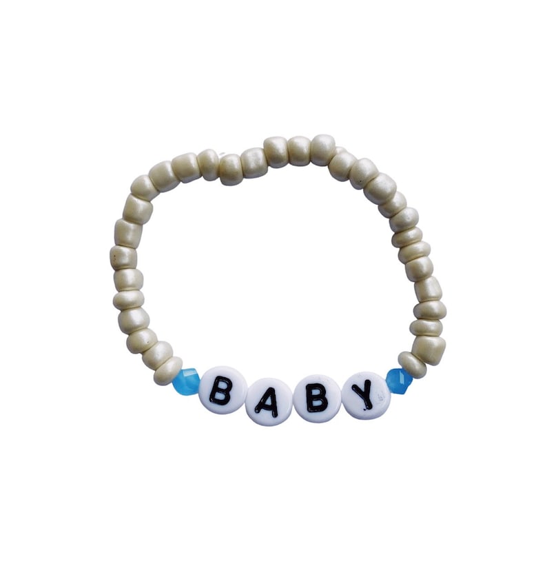 Custom Word with Accent Beaded Bracelet