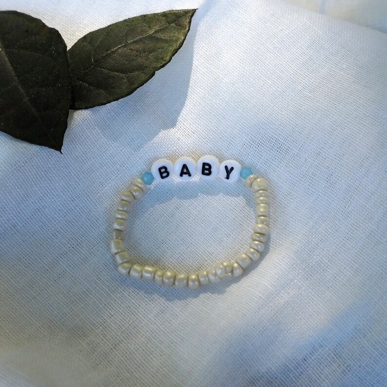 Custom Word with Accent Beaded Bracelet