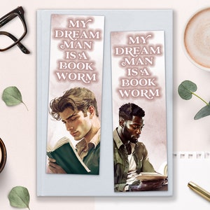 Romance Reader Bookmark - My Dream Man is a Bookworm